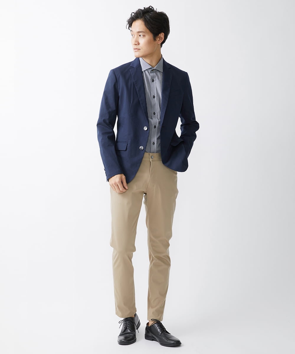 MKDGV62230 MK MICHEL KLEIN HOMME(MKミッシェルクランオム) 【日本製生地使用/セットアップ対応】テーラードジャケット /ポリラミークールマックス ネイビー(57)