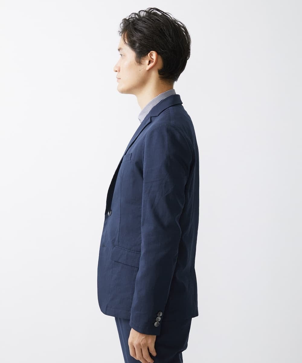 MKDGV62230 MK MICHEL KLEIN HOMME(MKミッシェルクランオム) 【日本製生地使用/セットアップ対応】テーラードジャケット /ポリラミークールマックス ネイビー(57)