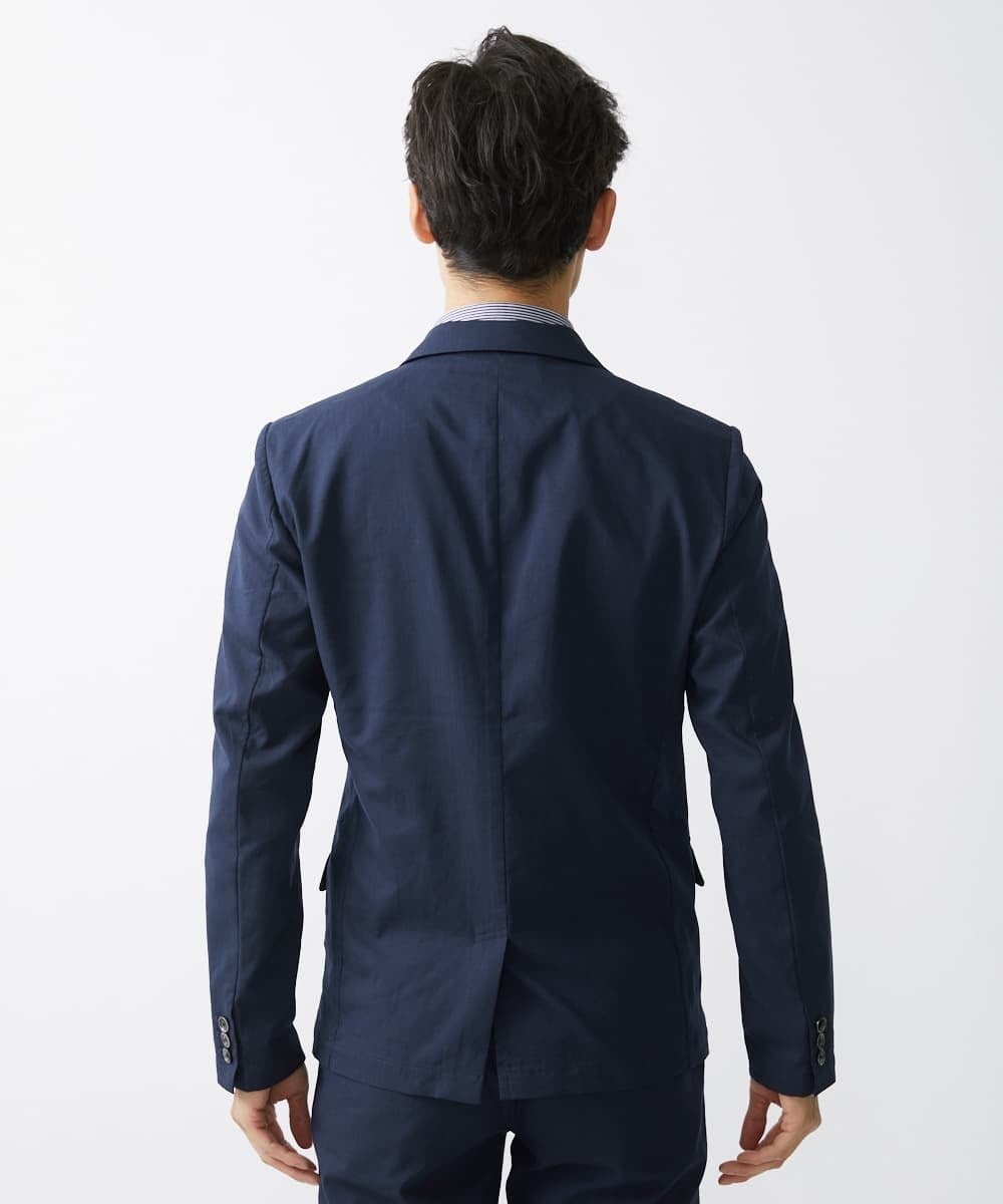 MKDGV62230 MK MICHEL KLEIN HOMME(MKミッシェルクランオム) 【日本製生地使用/セットアップ対応】テーラードジャケット /ポリラミークールマックス ネイビー(57)