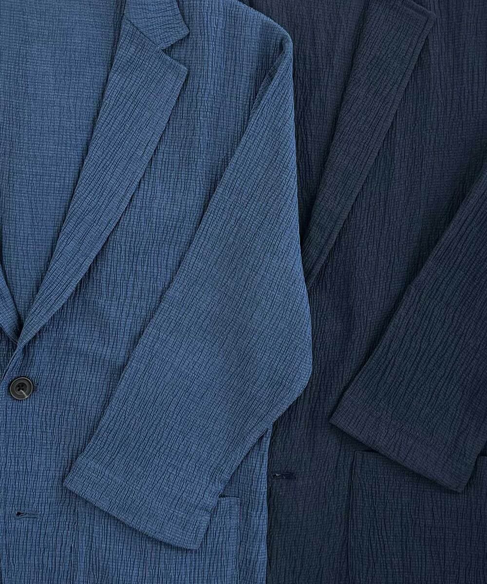 MKDGV63140 MK MICHEL KLEIN HOMME(MKミッシェルクランオム) 【大きいサイズあり】ジャーディガン / ラダーストライプ ネイビー