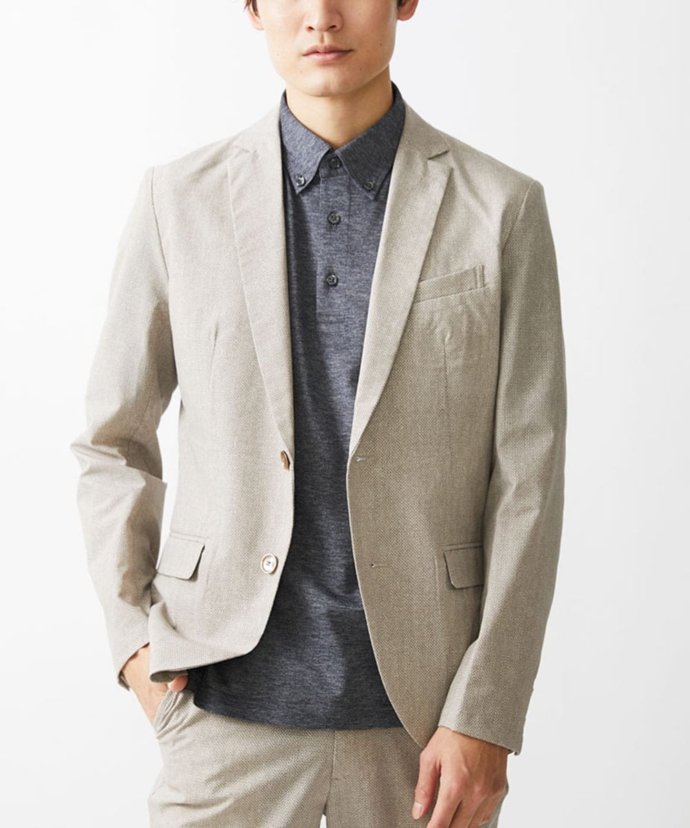 MKDGV65230 MK MICHEL KLEIN HOMME(MKミッシェルクランオム) COOLDOTS ROYAL PRINT【セットアップ対応】 ベージュ