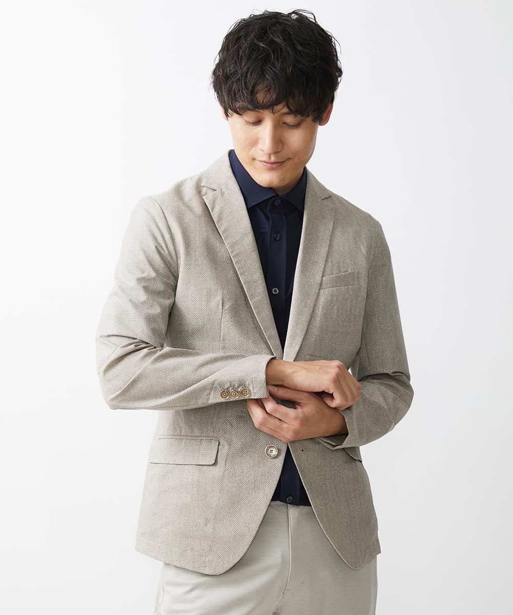 MKDGV65230 MK MICHEL KLEIN HOMME(MKミッシェルクランオム) COOLDOTS ROYAL PRINT【セットアップ対応】 ベージュ