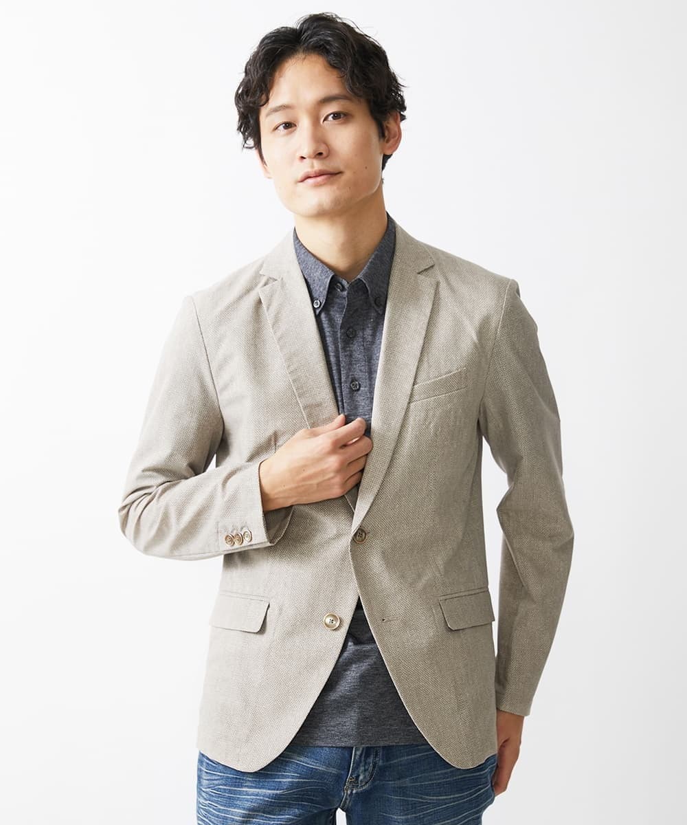 MKDGV65230 MK MICHEL KLEIN HOMME(MKミッシェルクランオム) COOLDOTS ROYAL PRINT【セットアップ対応】 ベージュ