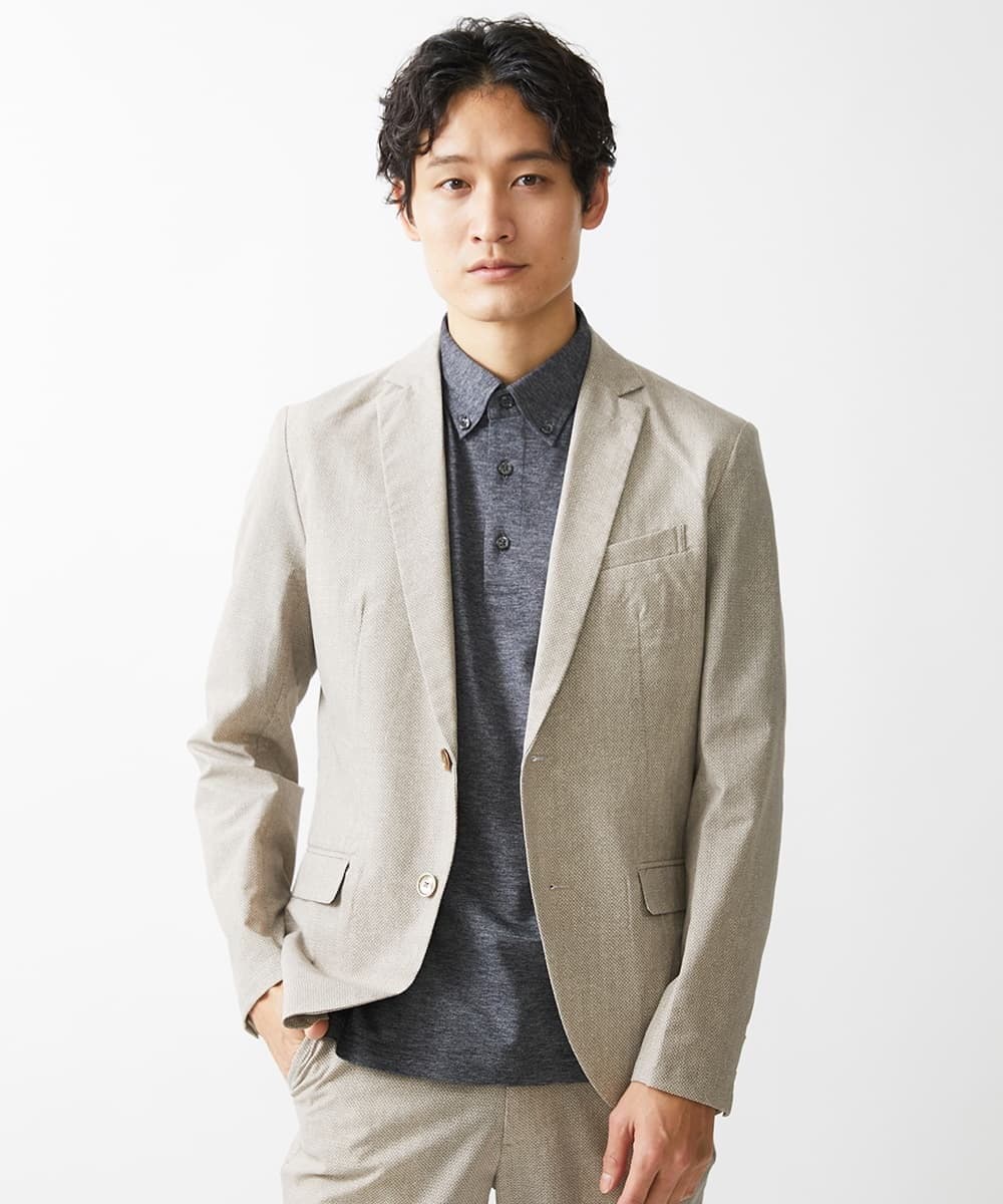 MKDGV65230 MK MICHEL KLEIN HOMME(MKミッシェルクランオム) COOLDOTS ROYAL PRINT【セットアップ対応】 ベージュ
