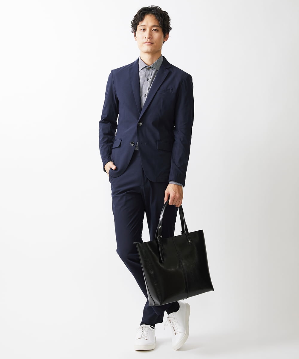 MKDGV66230 MK MICHEL KLEIN HOMME(MKミッシェルクランオム) トリコメッシュクールマックス/ジャケット【セットアップ対応】 ネイビー