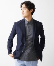 MKDGV66230 MK MICHEL KLEIN HOMME(MKミッシェルクランオム) トリコメッシュクールマックス/ジャケット【セットアップ対応】 ネイビー