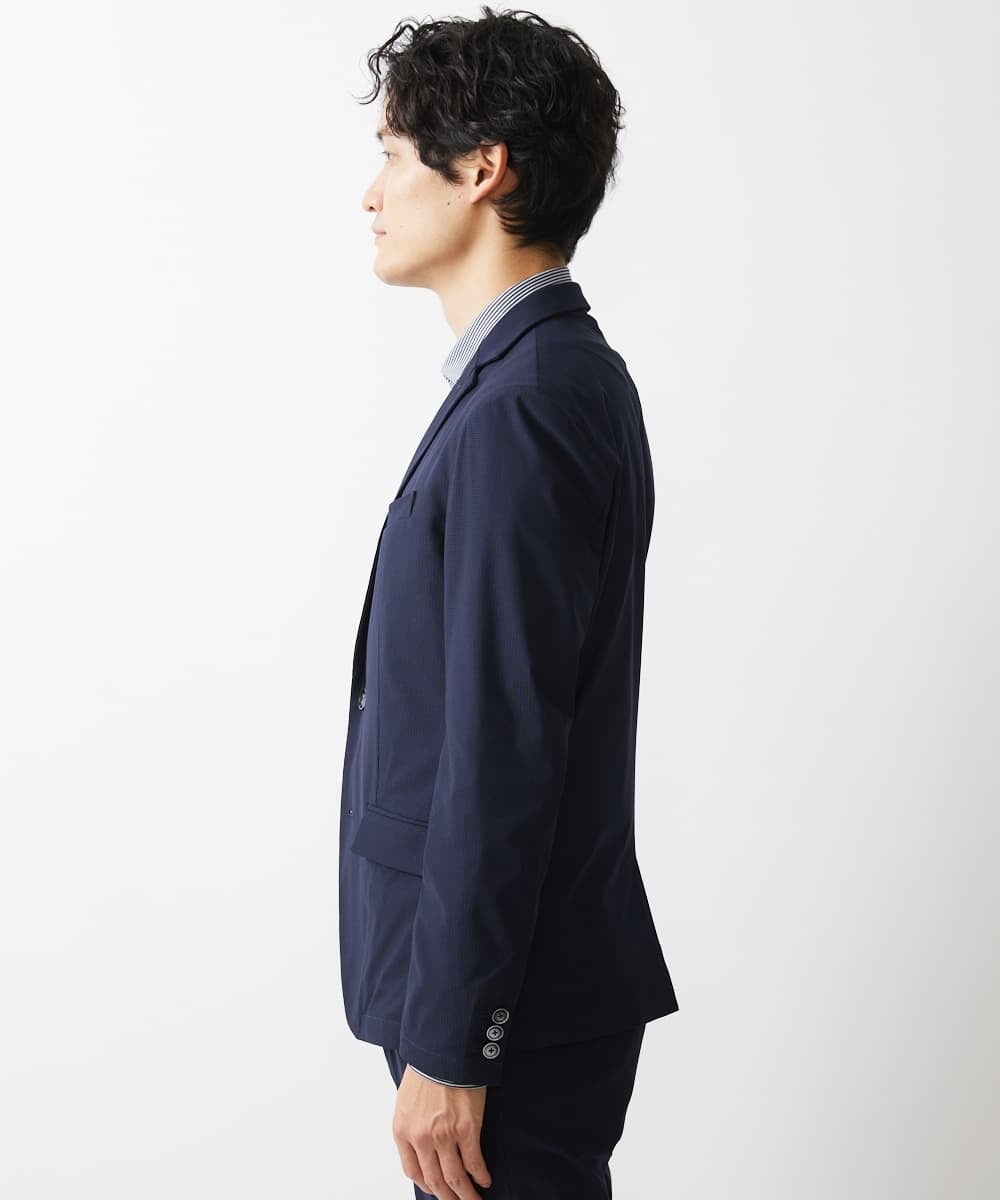 MKDGV66230 MK MICHEL KLEIN HOMME(MKミッシェルクランオム) トリコメッシュクールマックス/ジャケット【セットアップ対応】 ネイビー