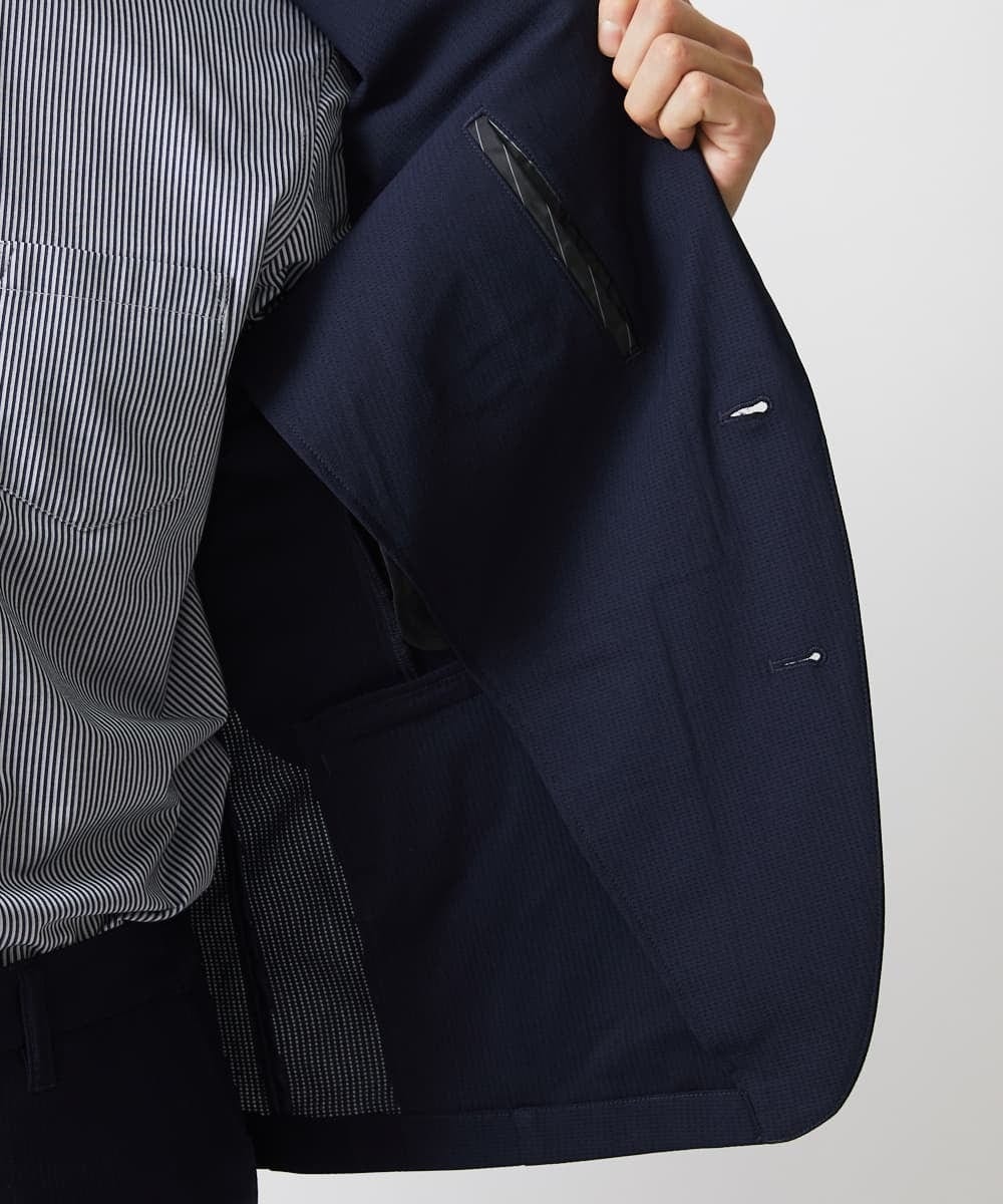 MKDGV66230 MK MICHEL KLEIN HOMME(MKミッシェルクランオム) トリコメッシュクールマックス/ジャケット【セットアップ対応】 ネイビー