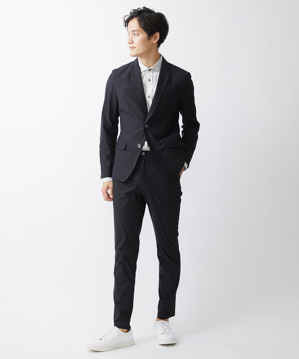 MKDGV66230 MK MICHEL KLEIN HOMME(MKミッシェルクランオム) トリコメッシュクールマックス/ジャケット【セットアップ対応】 ブラック