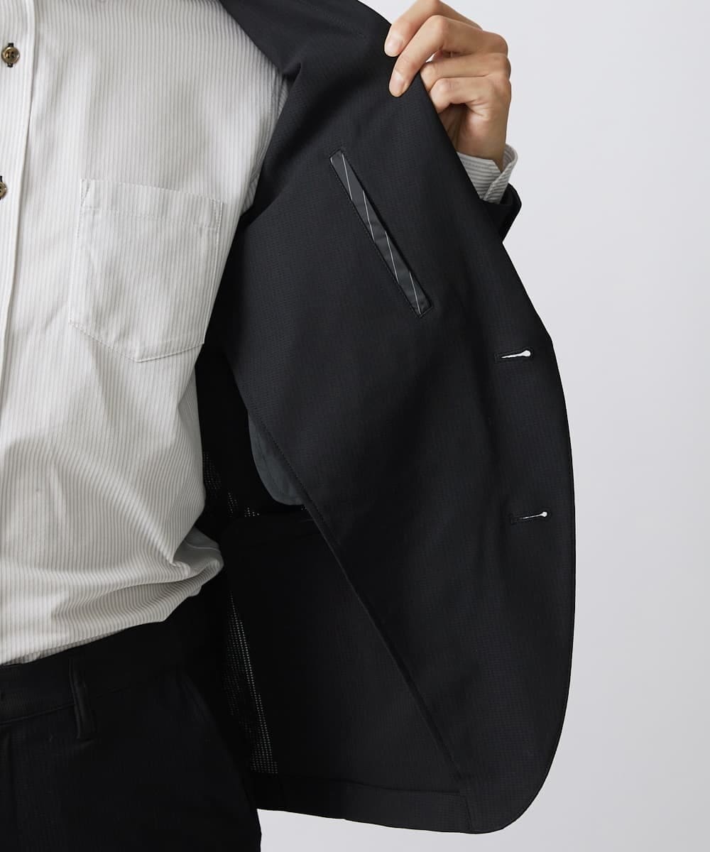 MKDGV66230 MK MICHEL KLEIN HOMME(MKミッシェルクランオム) トリコメッシュクールマックス/ジャケット【セットアップ対応】 ブラック