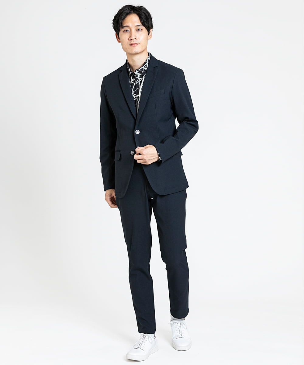 MKDGV72210 MK MICHEL KLEIN HOMME(MKミッシェルクランオム) 【全4サイズ展開/セットアップ対応】テーラードジャケット / Reflax  ネイビー(57)