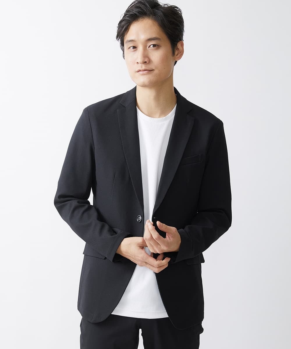 MKDGV72210 MK MICHEL KLEIN HOMME(MKミッシェルクランオム) 【全4サイズ展開/セットアップ対応】テーラードジャケット / Reflax  ブラック(94)