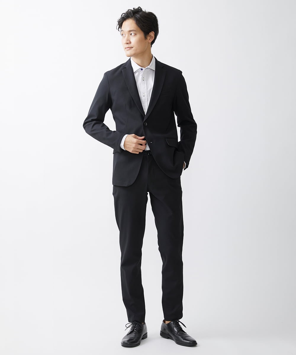 MKDGV72210 MK MICHEL KLEIN HOMME(MKミッシェルクランオム) 【全4サイズ展開/セットアップ対応】テーラードジャケット / Reflax  ブラック(94)