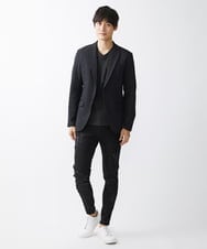 MKDGV72210 MK MICHEL KLEIN HOMME(MKミッシェルクランオム) 【全4サイズ展開/セットアップ対応】テーラードジャケット / Reflax  ブラック(94)