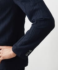 MKDGV74270 MK MICHEL KLEIN HOMME(MKミッシェルクランオム) 【MonoMax 5月号掲載】リネンタッチ楊柳 テーラードジャケット /セットアップ対応 ネイビー
