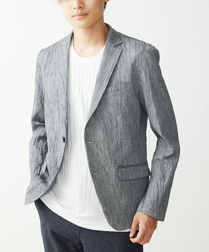 MKDGV74270 MK MICHEL KLEIN HOMME 【MonoMax 5月号掲載】リネンタッチ楊柳 テーラードジャケット /セットアップ対応
