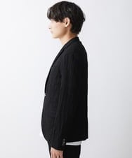MKDGV74270 MK MICHEL KLEIN HOMME(MKミッシェルクランオム) 【MonoMax 5月号掲載】リネンタッチ楊柳 テーラードジャケット /セットアップ対応 ブラック