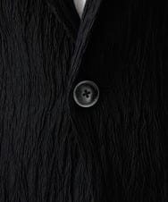 MKDGV74270 MK MICHEL KLEIN HOMME(MKミッシェルクランオム) 【MonoMax 5月号掲載】リネンタッチ楊柳 テーラードジャケット /セットアップ対応 ブラック