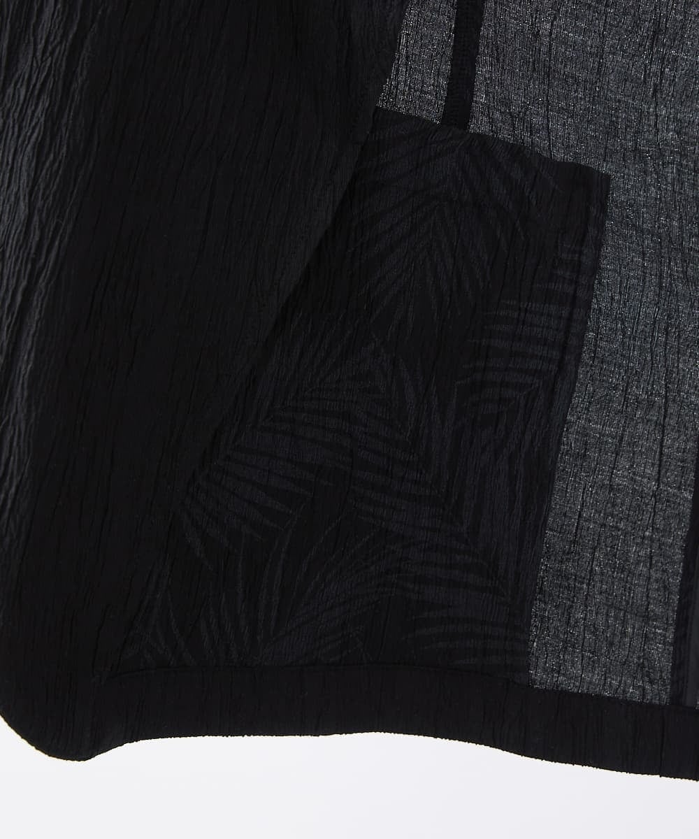 MKDGV74270 MK MICHEL KLEIN HOMME(MKミッシェルクランオム) 【MonoMax 5月号掲載】リネンタッチ楊柳 テーラードジャケット /セットアップ対応 ブラック