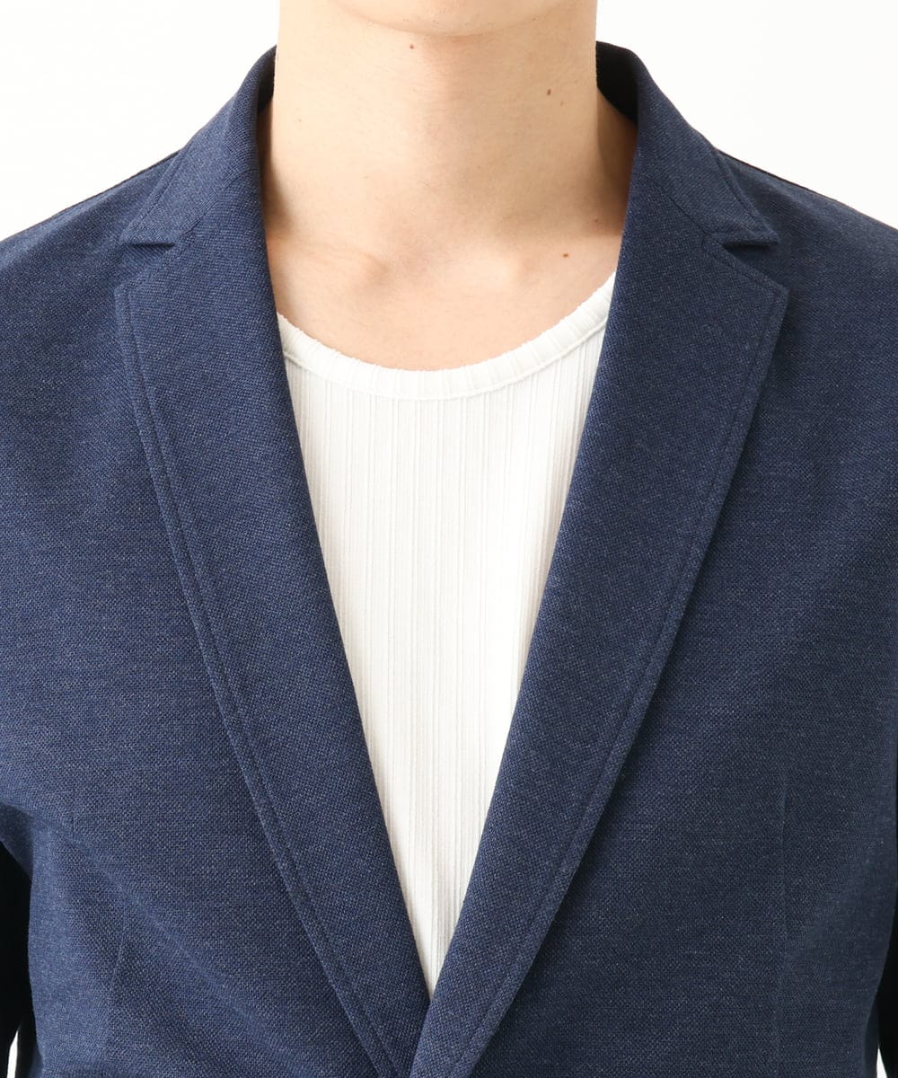 MKDHA62130 MK MICHEL KLEIN HOMME(MKミッシェルクランオム) ジャーディガン / マイクロカノコストレッチ ネイビー
