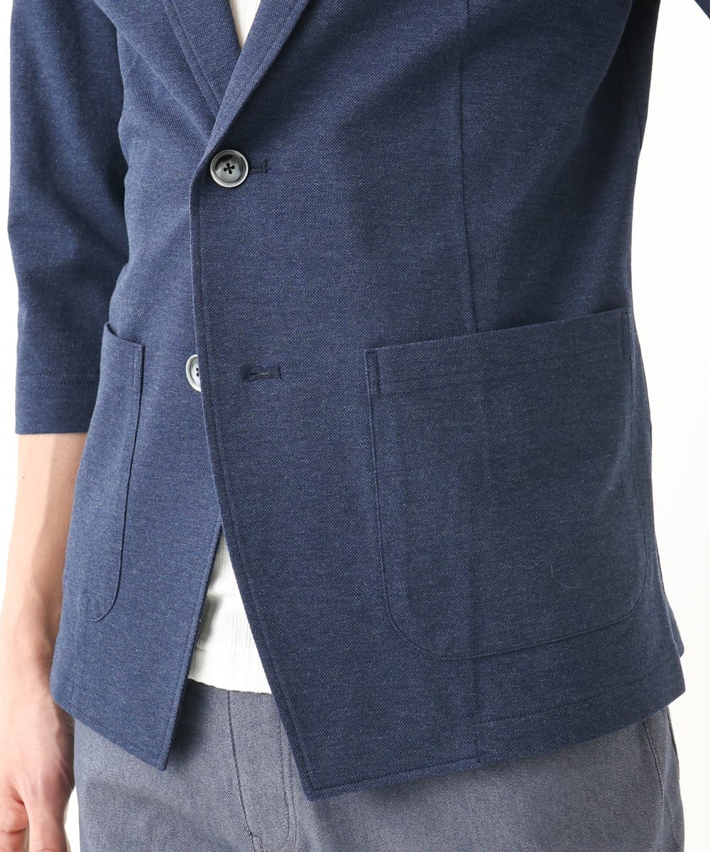 MKDHA62130 MK MICHEL KLEIN HOMME(MKミッシェルクランオム) ジャーディガン / マイクロカノコストレッチ ネイビー