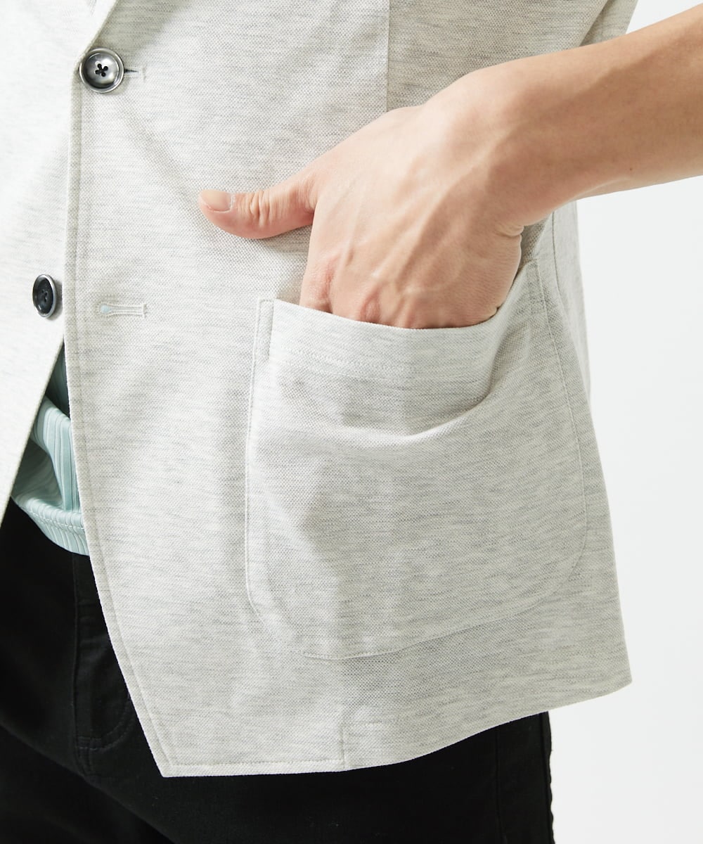 MKDHA62130 MK MICHEL KLEIN HOMME(MKミッシェルクランオム) ジャーディガン / マイクロカノコストレッチ アイボリー