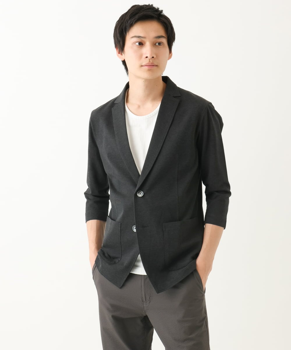MKDHA62130 MK MICHEL KLEIN HOMME(MKミッシェルクランオム) ジャーディガン / マイクロカノコストレッチ ダークグレー