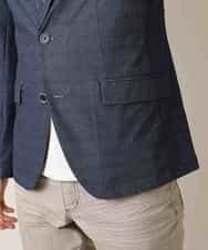 MKDHJ70150 MK MICHEL KLEIN HOMME(MKミッシェルクランオム) 【洗えるワーキングジャケット】テックイージーメッシュ ブルー