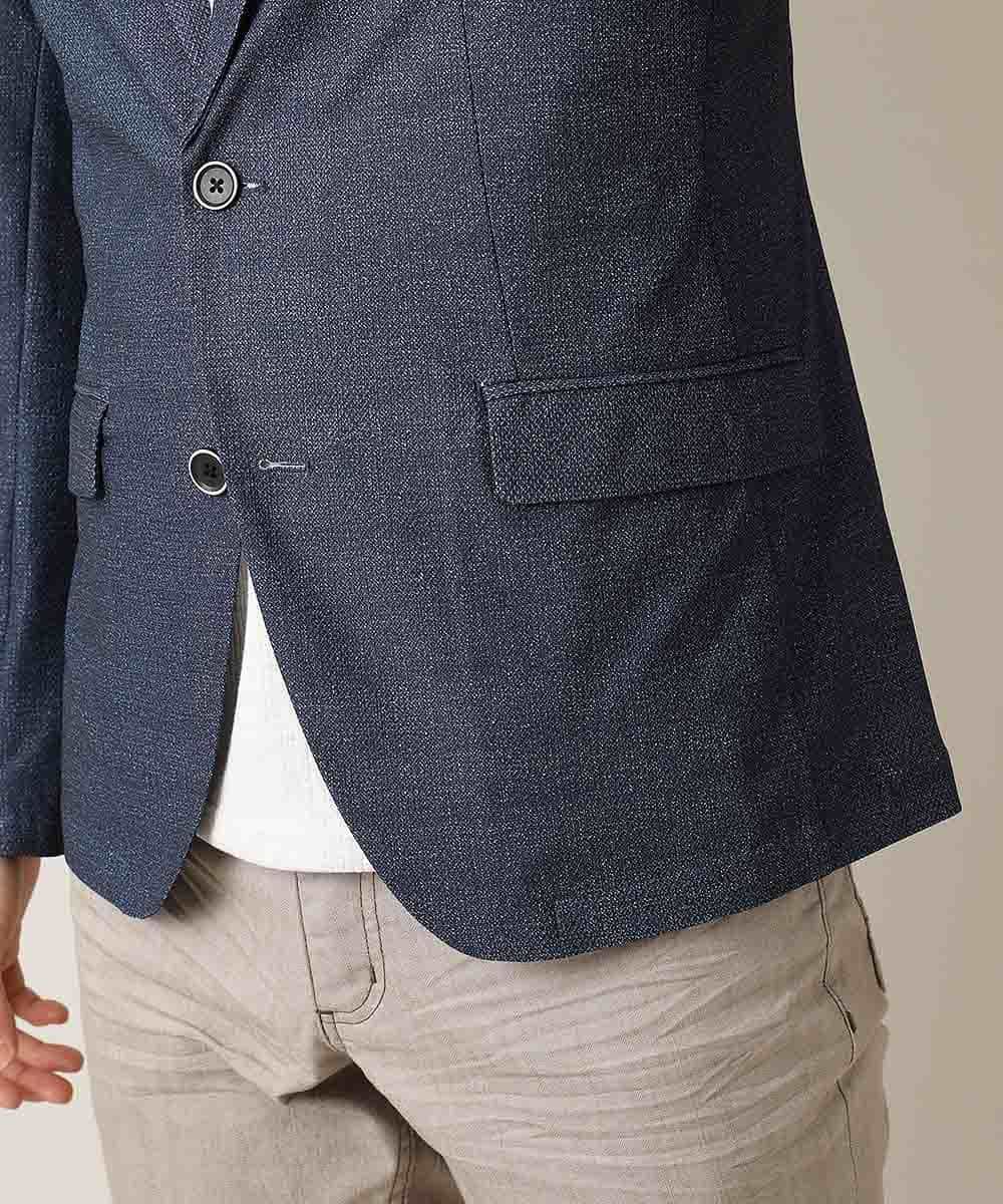 MKDHJ70150 MK MICHEL KLEIN HOMME(MKミッシェルクランオム) 【洗えるワーキングジャケット】テックイージーメッシュ ブルー