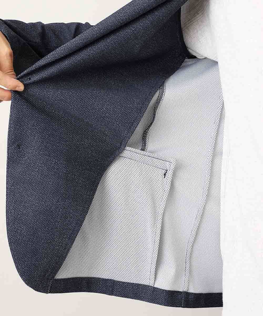 MKDHJ70150 MK MICHEL KLEIN HOMME(MKミッシェルクランオム) 【洗えるワーキングジャケット】テックイージーメッシュ ブルー