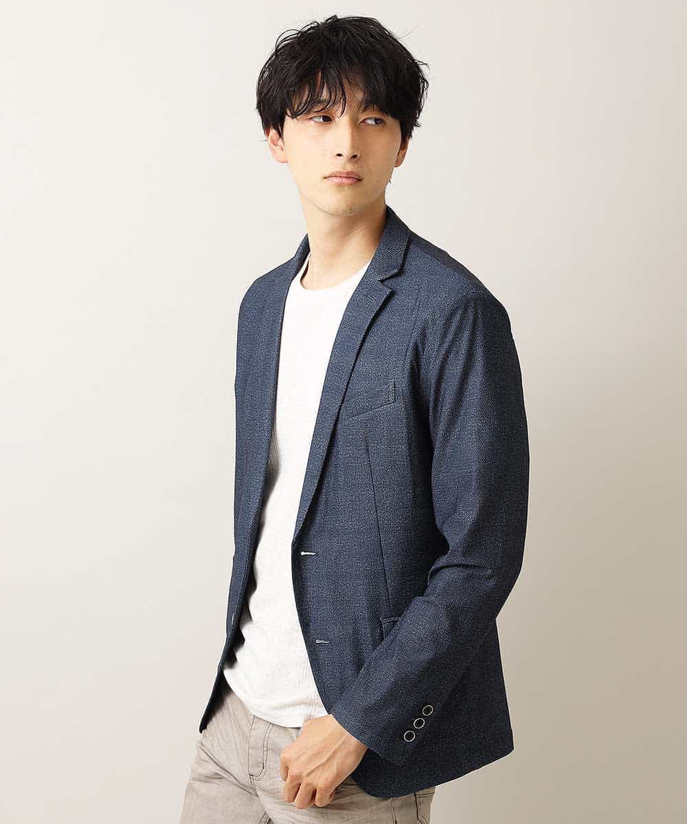 MKDHJ70150 MK MICHEL KLEIN HOMME(MKミッシェルクランオム) 【洗えるワーキングジャケット】テックイージーメッシュ ブルー