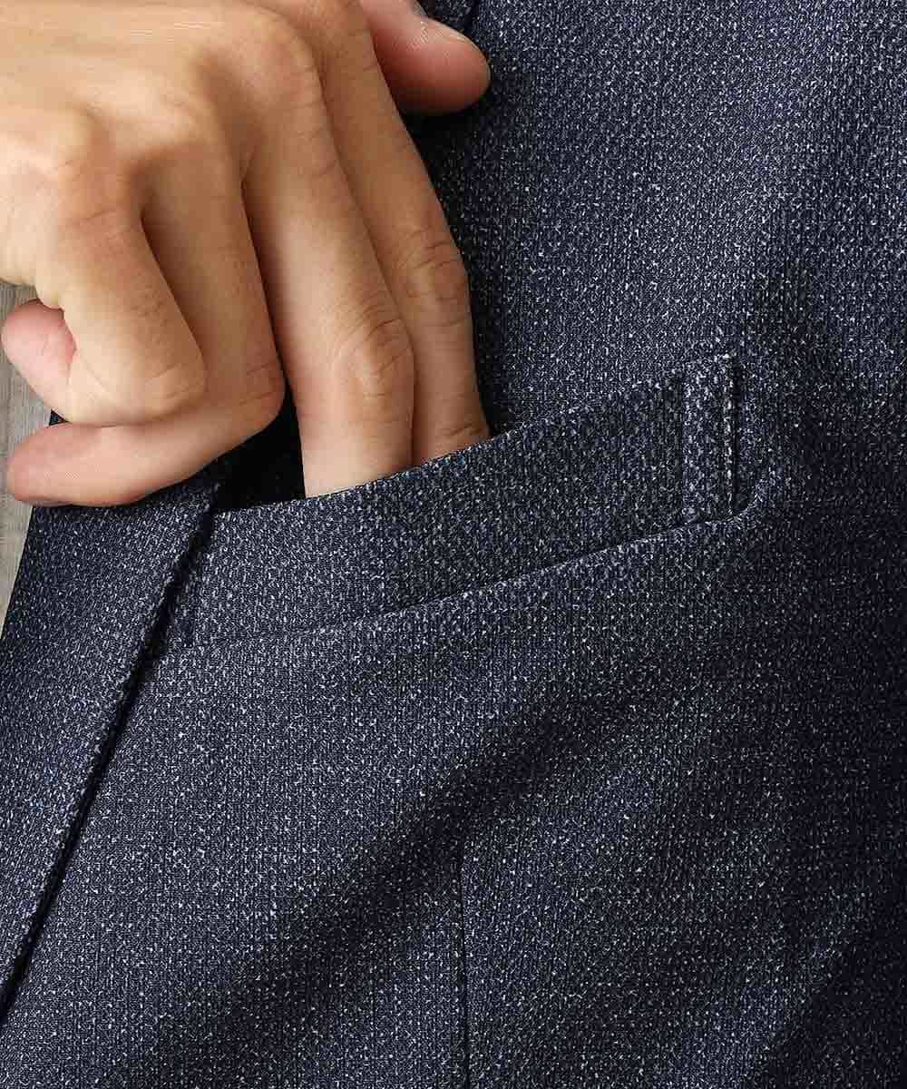 MKDHJ70150 MK MICHEL KLEIN HOMME(MKミッシェルクランオム) 【洗えるワーキングジャケット】テックイージーメッシュ ブルー
