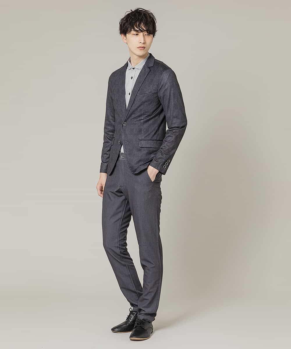 MKDHJ70150 MK MICHEL KLEIN HOMME(MKミッシェルクランオム) 【洗えるワーキングジャケット】テックイージーメッシュ ダークグレー