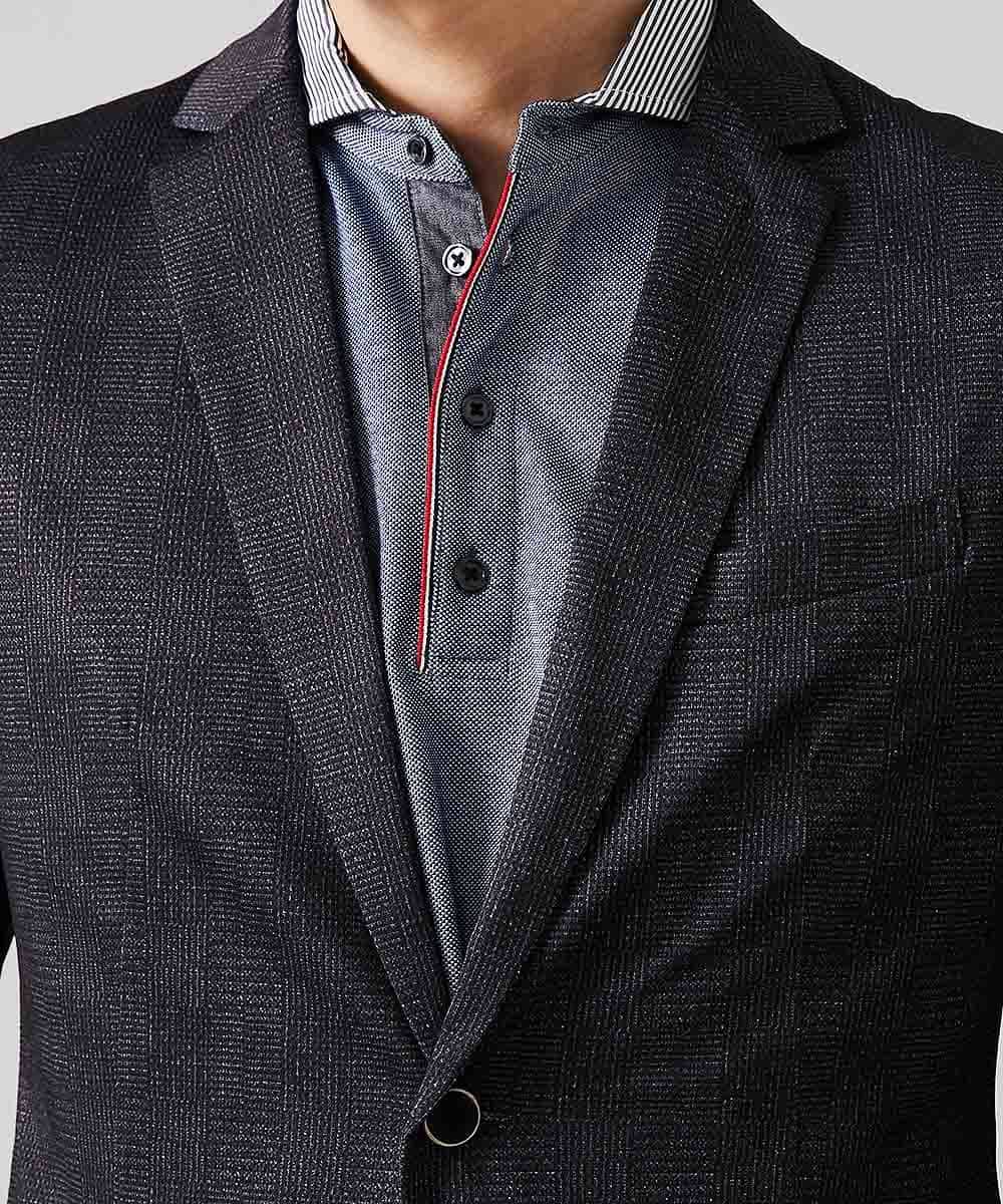 MKDHJ70150 MK MICHEL KLEIN HOMME(MKミッシェルクランオム) 【洗えるワーキングジャケット】テックイージーメッシュ ダークグレー
