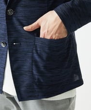 MKDJA65120 MK MICHEL KLEIN HOMME(MKミッシェルクランオム) 【洗える / ドライタッチ】ブライトリネンカットジャケット  ネイビー