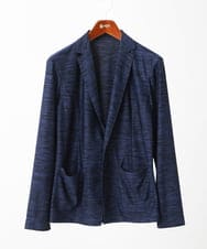 MKDJA65120 MK MICHEL KLEIN HOMME(MKミッシェルクランオム) 【洗える / ドライタッチ】ブライトリネンカットジャケット  ネイビー