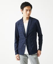 MKDJA65120 MK MICHEL KLEIN HOMME(MKミッシェルクランオム) 【洗える / ドライタッチ】ブライトリネンカットジャケット  ネイビー