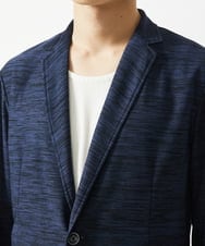 MKDJA65120 MK MICHEL KLEIN HOMME(MKミッシェルクランオム) 【洗える / ドライタッチ】ブライトリネンカットジャケット  ネイビー