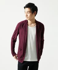 MKDJA65120 MK MICHEL KLEIN HOMME(MKミッシェルクランオム) 【洗える / ドライタッチ】ブライトリネンカットジャケット  パープル