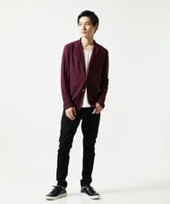 MKDJA65120 MK MICHEL KLEIN HOMME(MKミッシェルクランオム) 【洗える / ドライタッチ】ブライトリネンカットジャケット  パープル