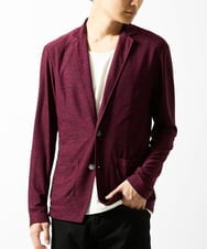MKDJA65120 MK MICHEL KLEIN HOMME(MKミッシェルクランオム) 【洗える / ドライタッチ】ブライトリネンカットジャケット  パープル