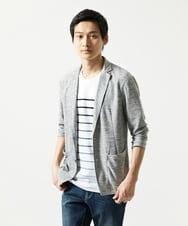 MKDJA65120 MK MICHEL KLEIN HOMME(MKミッシェルクランオム) 【洗える / ドライタッチ】ブライトリネンカットジャケット  グレー