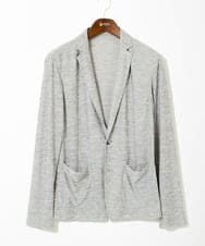 MKDJA65120 MK MICHEL KLEIN HOMME(MKミッシェルクランオム) 【洗える / ドライタッチ】ブライトリネンカットジャケット  グレー