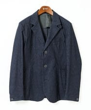 MKDJA70230 MK MICHEL KLEIN HOMME(MKミッシェルクランオム) ハケメシャンブレー コンバーチブルジャケット ネイビー