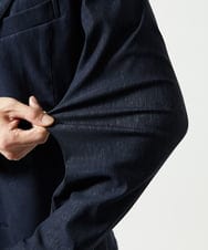 MKDJA70230 MK MICHEL KLEIN HOMME(MKミッシェルクランオム) ハケメシャンブレー コンバーチブルジャケット ネイビー