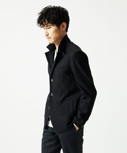 MKDJA70230 MK MICHEL KLEIN HOMME ハケメシャンブレー コンバーチブルジャケット
