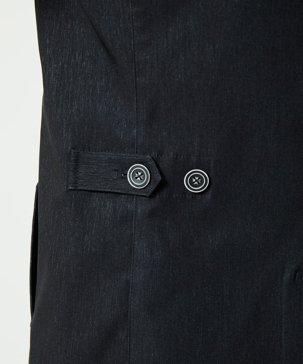 MKDJA70230 MK MICHEL KLEIN HOMME(MKミッシェルクランオム) ハケメシャンブレー コンバーチブルジャケット ブラック