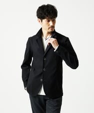 MKDJA70230 MK MICHEL KLEIN HOMME(MKミッシェルクランオム) ハケメシャンブレー コンバーチブルジャケット ブラック