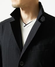 MKDJA70230 MK MICHEL KLEIN HOMME(MKミッシェルクランオム) ハケメシャンブレー コンバーチブルジャケット ブラック