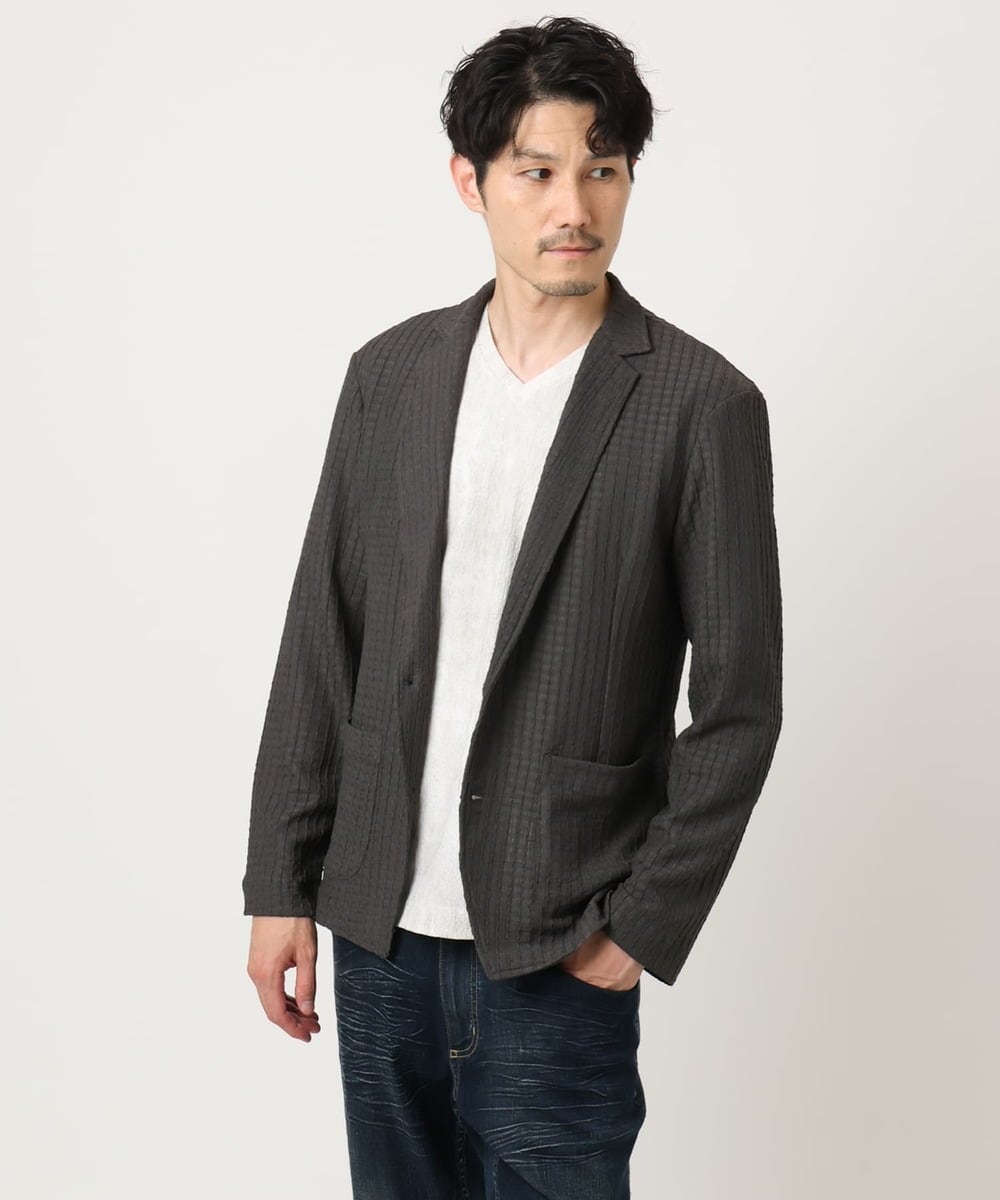 MKDJC03090 MK MICHEL KLEIN HOMME(MKミッシェルクランオム) クラフトヨウリュウジャケット ダークグレー